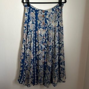 Anthropologie Floral midi skirt